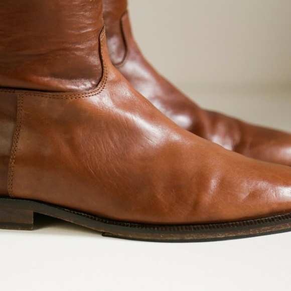 Vintage Leather Brown Black Riding Boots - Picture 4 of 8